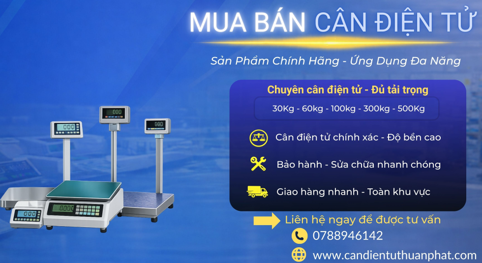 Banner cân điện tử