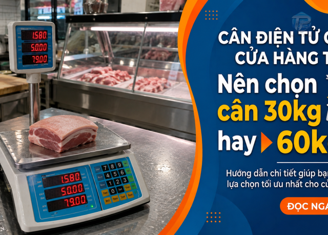 Cân điện tử cho cửa hàng thịt: Nên chọn cân 30kg hay 60kg?
