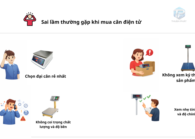 Những sai lầm thường gặp khi mua cân điện tử